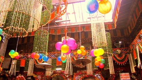Inside the Banke Bihari Temple during the Month of Shhrawan